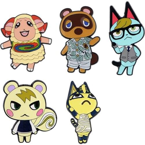 20pcs/lot G1205 Animals Metal Enamel Brooches Fashion Cartoon Badges Pin Cute Backpack Coat Lapel Pins Jewelry Accessories