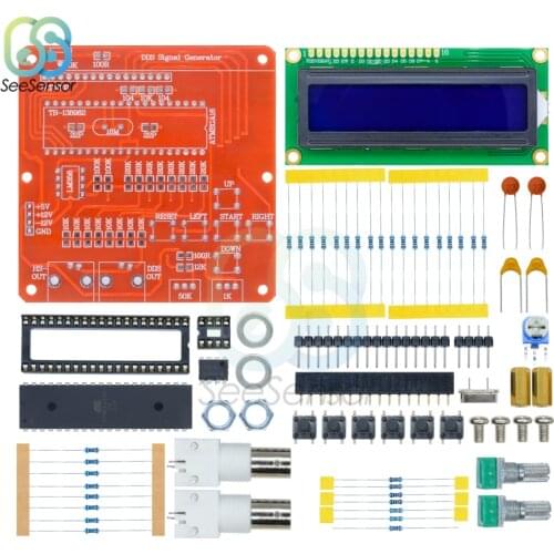 AVR DDS Function Signal Generator DIY Kit Frequency Generator Module Square Sawtooth Triangle Wave DIY Parts 1602 LCD Display