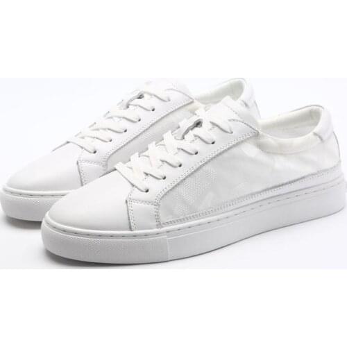 Mens shoes breathable spring and summer fashionable panel elastic cloth casual shoes cowhide leather shoegh