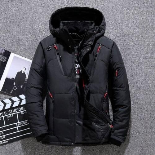 -20 Degree Winter Mens Clothing White Duck Down Jacket Parkas Man Thicken Warm Snow Jackets Coats Male Windbreaker Parkas Coat