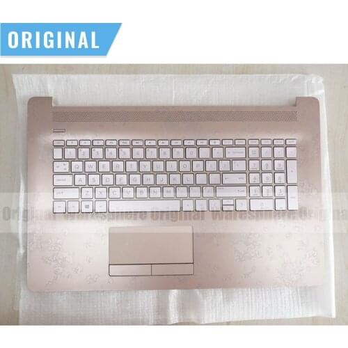 New and Original Top Cover Upper Case Palmrest US Backlight Keyboard For HP Pavilion 17-BY 17-CA L28090-001 Rose Golden