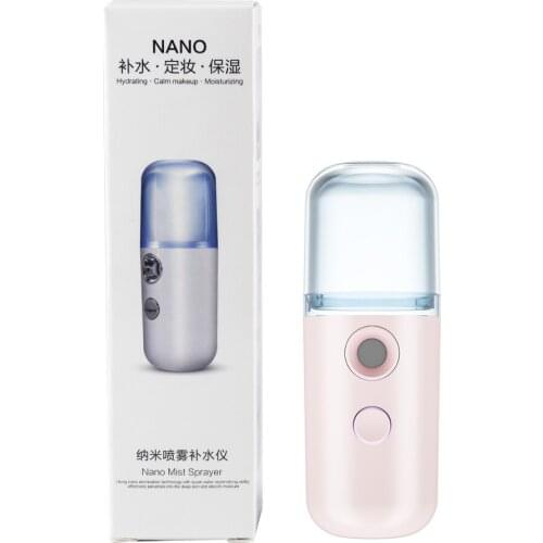 Portable USB Rechargeable Nano Mister Cooling Mist Mini Face Humidifier Eyelash Extensions Sprayer Facial Steamer