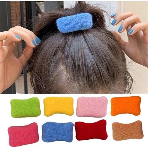 12 Pcs/ lot Women Elegant Kitted Fabric Dot Elastic Hair Bands Ponytail Holder Scrunchie Rubber Band Fashion Hair Accessories