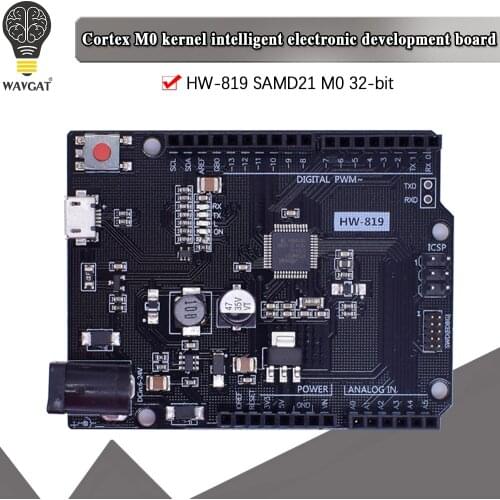 SAMD21 M0. 32-bit ARM Cortex M0 core. Compatible for Arduino Zero Development board