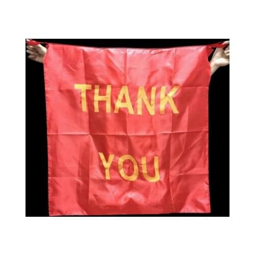 Bag To Streamer Silk "Thank You" - Magic Tricks Stage Accessories Gimmick Silk Scarf Illusion Mentalism Magician Comedy