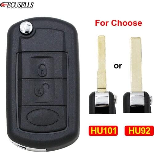 3 Button Folding Flip Remote Key Shell Case Housing For Land Rover Range Rover Sport LR3 Discovery 3 HU101 or HU92 Uncut Blade