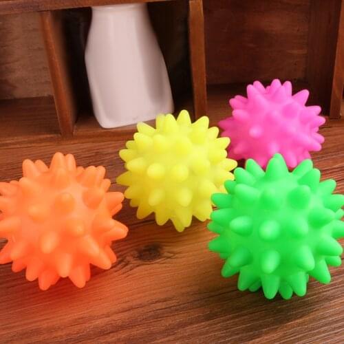 Random 1pc Beautiful New Rubber Ball Toy Dog Pet Fun Spikey Ball Biting Chewing And Toys Silicone Fidget Toys
