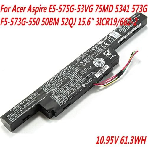 High Quality AS16B5J AS16B8J Laptop Battery For Acer Aspire E5-575G-53VG 75MD 5341 573G F5-573G-550 50BM 52QJ 15.6" 3ICR19/662-2