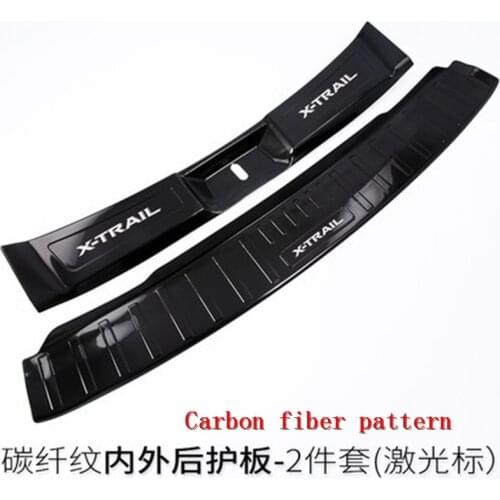 Stainless steel Rear Bumper Protector Sill Trunk Tread Plate Trim rear For Nissan X-Trail T32 Rogue 2017-2021 Car styling