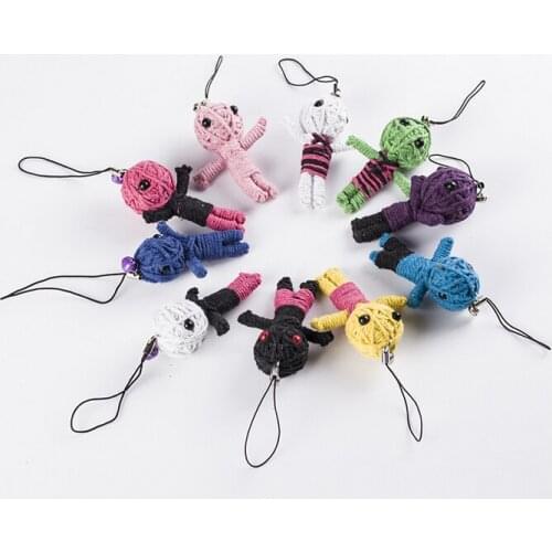 10pcs Wholesale New Style Voodoo Doll Keychains little voodoo dolls Free Shipping Accessories