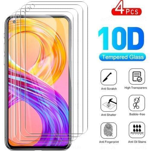 4Pcs Full Protective Glass For OPPO Realme 8 Pro Phone Tempered Glass Full Cover Screen Protector For OPPO Realme 8 Pro 6.5"