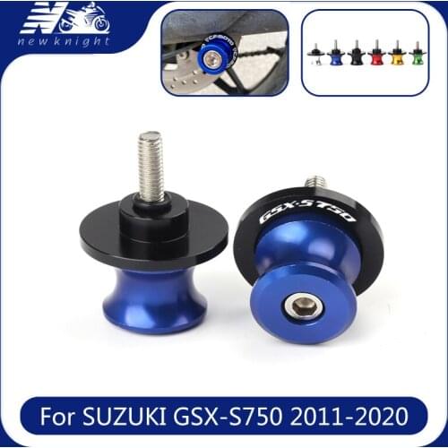 Motorcycle Accessories M8 CNC Aluminum Swingarm Spool Slider Stand Screws With Logo For SUZUKI GSX-S750 GSXS750 2011-2020 2019