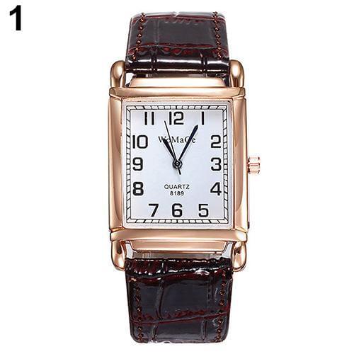 Bluelans dames horloges Men Women Fashion Faux Leather Band Square Dial Quartz Analog Wrist Watch relogios feminino