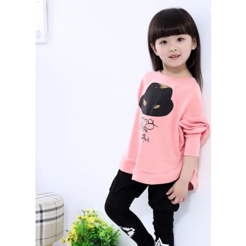 2020 Hot Sale Fashion girls Bat shirt sweatshirts Cotton Kids Loose Hoodies Clothes Baby Toddler Children clothing 2 To 14 15Y