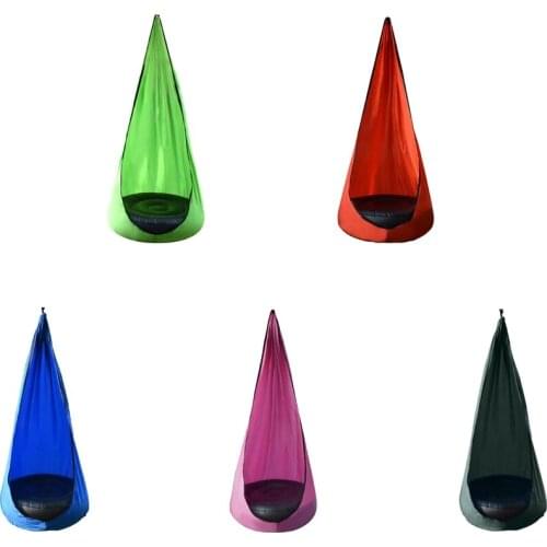 Child Hanging Seat Kids with Air Cushion Inflator w/ Steel Buckle Single Person Durable Swing Bearing 80KG Garden Patio