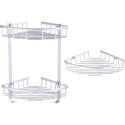Shower Caddy Bathroom Corner Shelf Storage Basket Holder Decor Aluminum Storage etagere salle de bain murale repisa