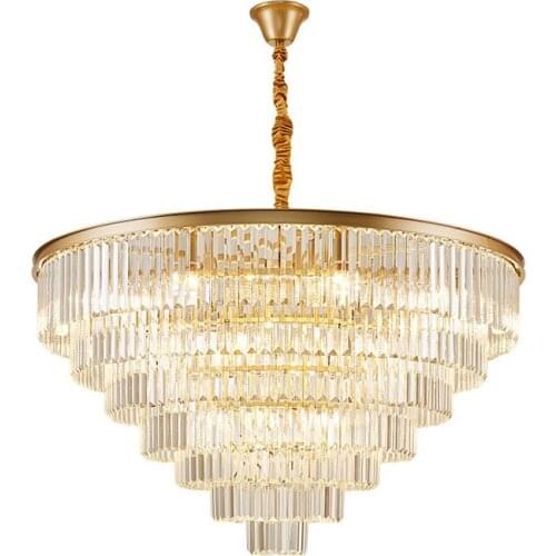 E14 LED Chandelier Lighting Black Gold Round Lustre Hanging Lamps Suspension Luminaire Lampen For Dinning Room