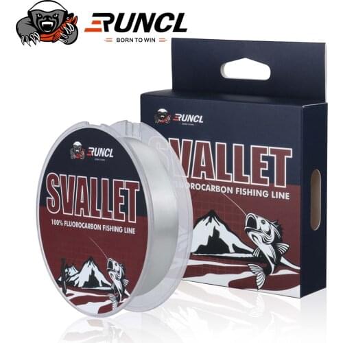 RUNCL SVALLET 45M 50Yds Fluorocarbon Coating Fishing Line Monofilament Fishing Line Leader Line Sinking Line Carp Fishing 2-50LB