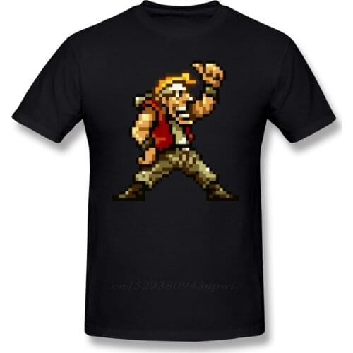 Metal Slug T Shirt Marco Rosi T-Shirt Graphic Tee Shirt Beach Cute 100% Cotton Short-Sleeve Men Tshirt