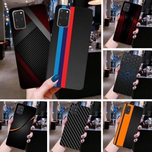 HUAGETOP Car Carbon Fibre Soft Phone Cover for Samsung S20 plus Ultra S6 S7 edge S8 S9 plus S10 5G lite 2020