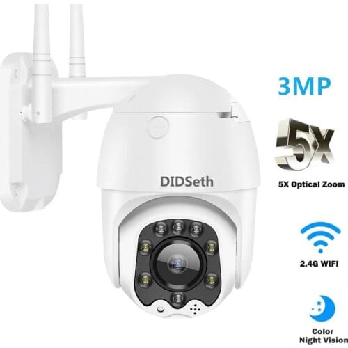 DIDSeth 1080P WIFI IP Camera PTZ 5X Optical Zoom Speed Dome ONVIF CCTV Outdoor Waterproof 2MP Two Way Audio Camera iCsee