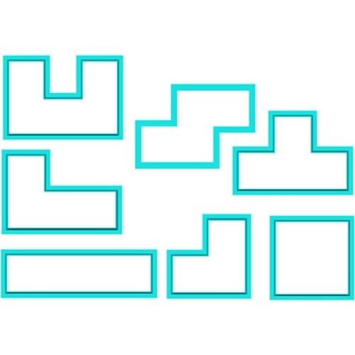 Various Styles of Puzzle Blocks,Russian Chocolate Cubes,3D Design Cookie Cutter,Baking Mold,Fruits Cake Decorating Tool