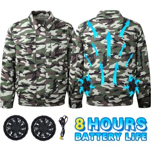 Summer Cooling Fan Jacket Outdoor Heatstroke Protection Hiking Jacket Workwear USB Power Supply Air Conditioning Clothing Men