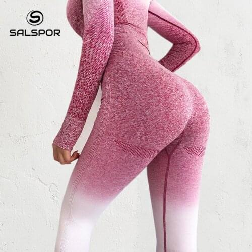 SALSPOR Women Seamless Leggings Women Fitness High Waist Workout Leggins Sporting Activewear Pants Mujer Workout Femme Legging