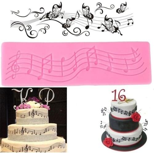 Musical Note Shape Cake Decorating 3D Silicone Mold Chocolate Lace Molds DIY Wedding Fondant Bread Mold Pastry Baking Tools