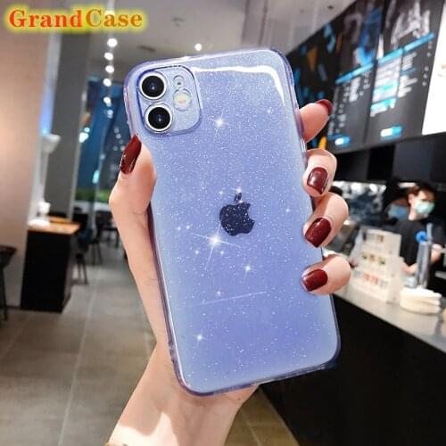 Soft Silicone Shockproof Cases For iphone 11 12 mini Pro Max XS X XR 7 8 plus SE 2020 Luxury Candy Transparent Phone Case Cover