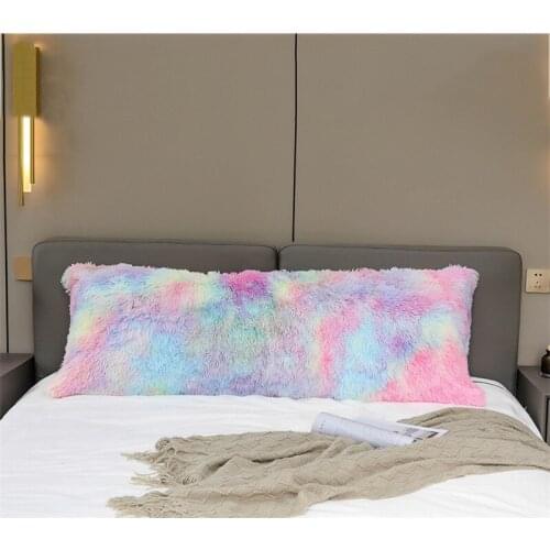 Soft Fur Plush Pillowcase Home Decor Warm Fluffy Double Couple Body Pillow Covers For Bedroom Decorative Pillow Case 148x53cm