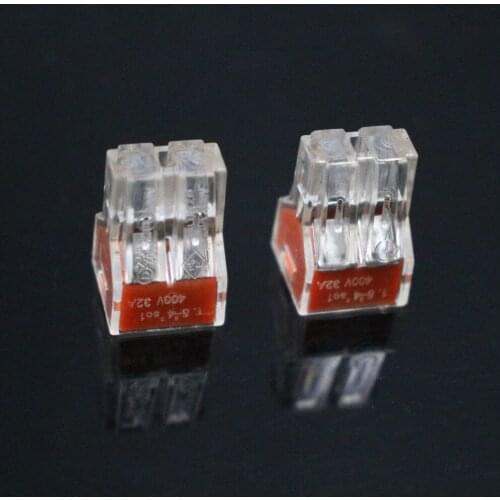 NEW 50Pcs PCT104 773-104 Push wire wiring connector For Junction box 4 pin conductor terminal block wire connector