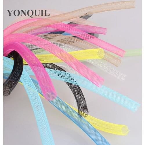 Non-Metallic 8MM Tubular Horsehair Crinoline Tube Crin Material Trimming For Hair Accessories 90Yards/Lot Multiple Color