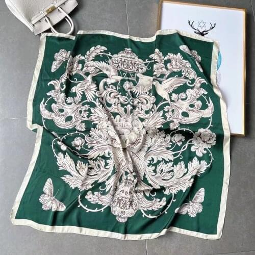 2021 new spring women scarf quality shawl silk fashion scarf headscarf beach sunscreen bag headscarf scarf 90cm*90cm