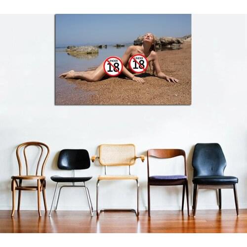 Sexy Beauty on the Beach Wallpaper Simple Wall Art Posters Canvas Print Paintings For Home Decor