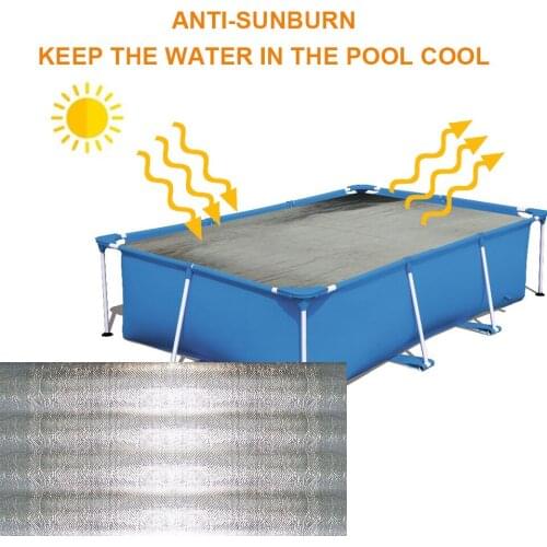 Pool Cover Square Swimming Pool Insulation Cover Film Ground Pool Rectangular Blanket Swimming Pool Ground Mat Swim Pool Parts