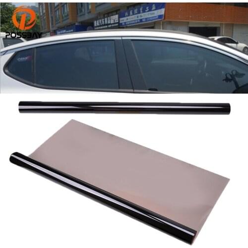 POSSBAY 50*600cm 35% VLT Car Window Film Solar Protection Black Tint Film Glass Car Sun Shade Solar Protection Exterior Part