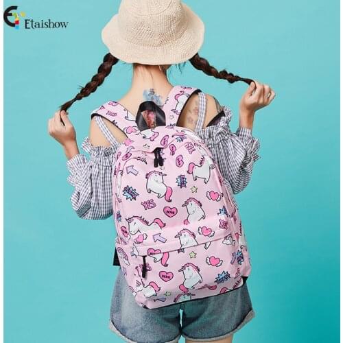 Cartoon Unicorn Backpack Elementary School Bags 3-6 Grade Girls Cute Childrens Lightweight Backpack kawaii backpack