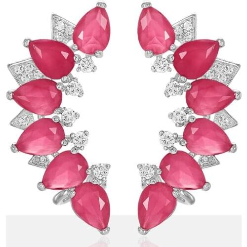 KOSE Vintage Crystal Earrings Brasket Cartilage for Women 2021 Fashion Jewelry Party Daily Dress Accessories