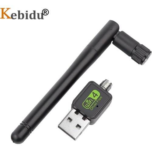 Kebidu 150Mbps 2dB USB Wifi Network Adapter WiFi Dongle Wi-fi Receiver Wireless Network Card 802.11b/n/g Free Driver