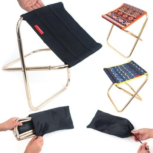 Folding Large Stool Portable Outdoor Camping Folding Fishing Beach Chair Light Barbecue Foldable Chair With Storage Bag