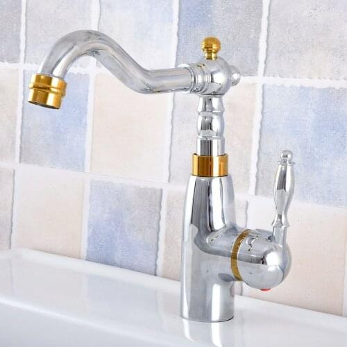 Kitchen Faucets Gold Silver Brass Faucet for Kitchen Mixer Tap Cold And Hot Kitchen Sink Tap Nsf813