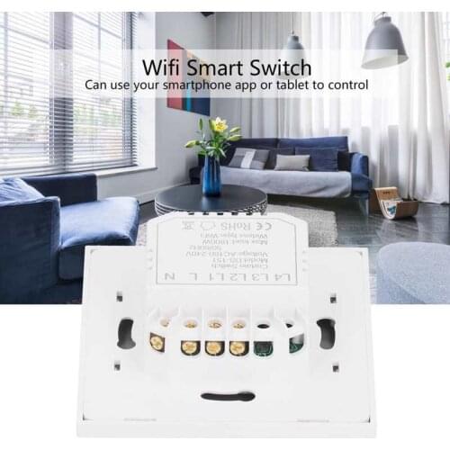 Wifi Smart Switch Remote Curtain With Voice Control Remote Timer Switch for Alexa/Google Home Voice Control EU Plug 100-240V