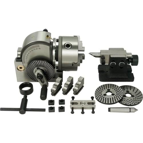 Universal Dividing Head BS-0 5 Inch 3 Jaw Chuck Precision Semi Universal Dividing Head For Milling Machine Rotary Table