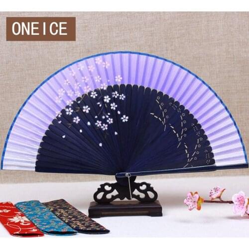 Japanese Fan Chinese Silk Cherry And Wind Craft Ancient Mini Folding Small Hand Fans Culture Gift Home Wedding Decoration