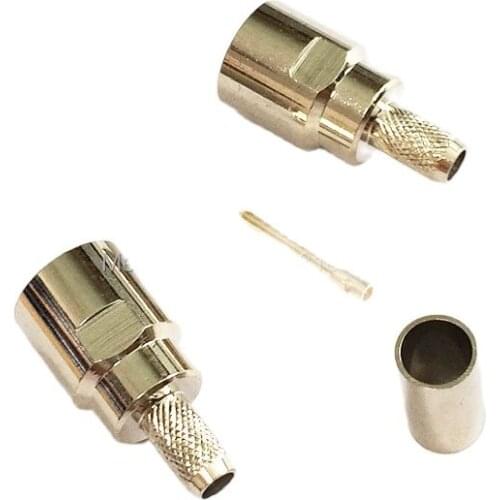 1pc RF FME Male Plug connector Coax Convertor Connector Crimp RG58,RG142,RG400,LMR195 Straight Nickelplated NEW wholesale