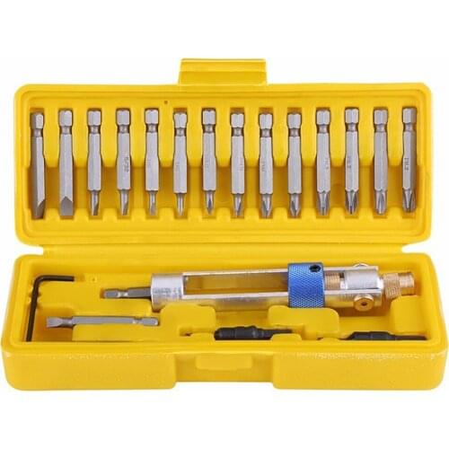 20Pcs Half Time Drill Driver Multi Screwdriver Sets Updated Version 16 Different Kinds Head with Countersink Bits Allen Wrench