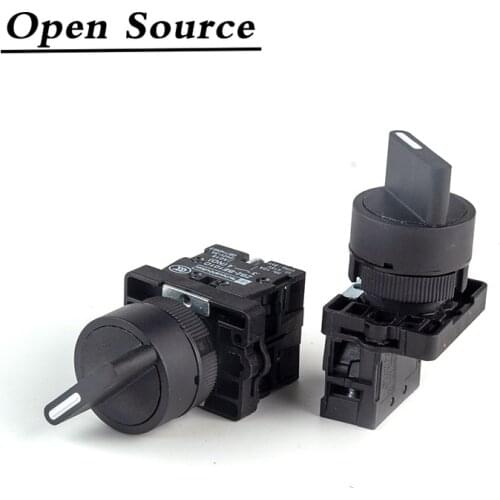 22mm XB2-ED21 XB2-ED33 Self-locking/Latching Knob Switch 10A/600V 2 Position 3 Position Select Button Switch