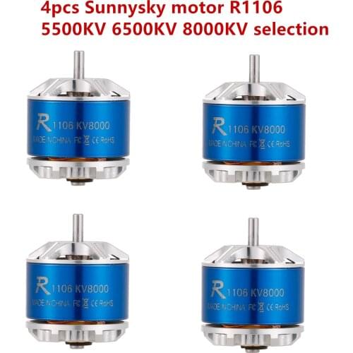 4pcs/lot SUNNYSKY R1106 5500KV 6500KV 8000KV Brushless Motor for Micro 60-90mm FPV Racing Drone Quadcopter Multicopter