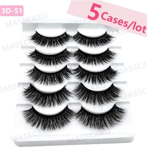 5 Pairs Eye Lashes 5pcs/lot Magnetic Eyelashes and Eyeliner Set False Eyelashes Magnet Extension Liquid Eyeliner